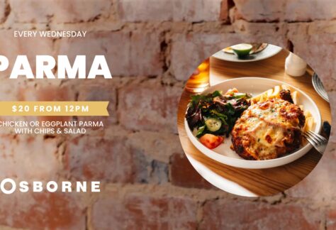 Wednesday Parma Night The Osborne Rooftop & Bar South Yarra
